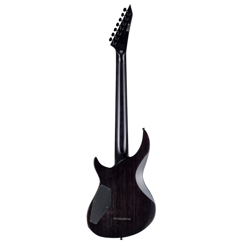 LTD H-3 1000 FM 7 String Baritone Guitar See Thru Black Sunburst — view 2