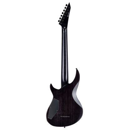 LTD H-3 1000 FM 7 String Baritone Guitar See Thru Black Sunburst — view 2