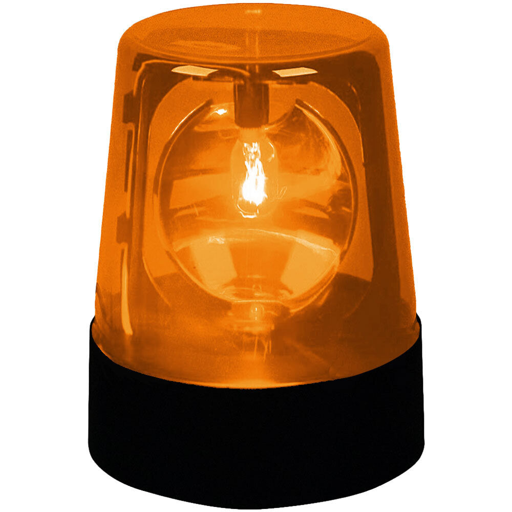 MBT Lighting RB300A Amber Rotating Beacon, 20W, 90 Sweeps/Minute, Indoor Use, 5.75 inch Diameter, 7 inch Tall, 3-ft Cable with Plug