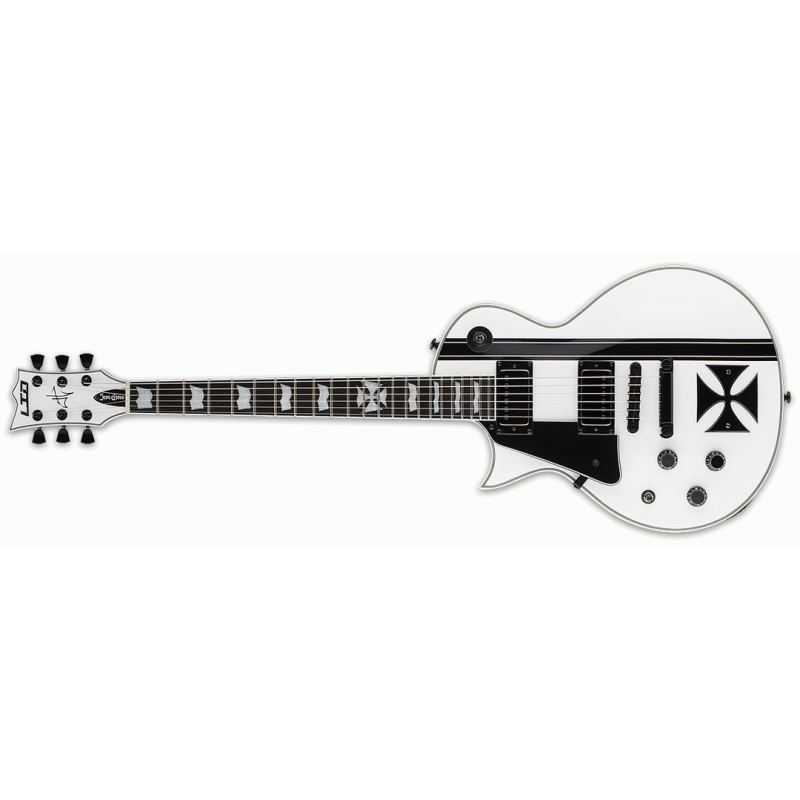 LTD James Hetfield Iron Cross Signature Electric Guitar - Snow White Finish