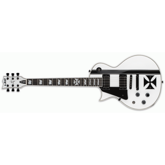 LTD James Hetfield Iron Cross Signature Electric Guitar - Snow White Finish