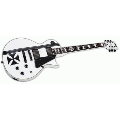 LTD James Hetfield Iron Cross Electric Guitar Snow White Finish — view 2