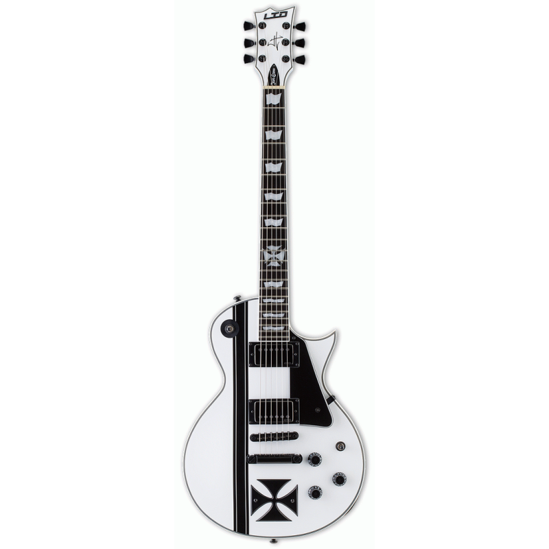 LTD James Hetfield Iron Cross Electric Guitar Snow White Finish