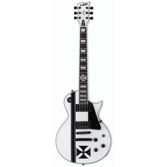 LTD James Hetfield Iron Cross Electric Guitar Snow White Finish