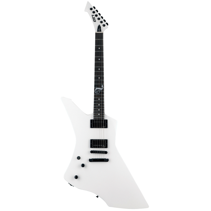 LTD James Hetfield Snakebyte White Left Handed Guitar