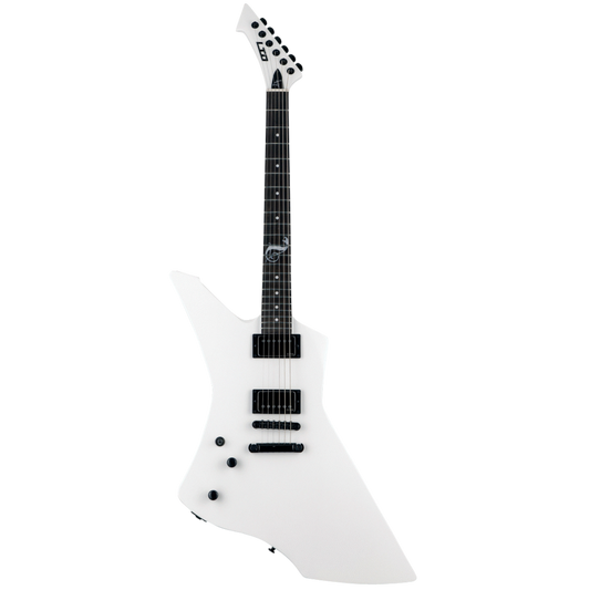LTD James Hetfield Snakebyte White Left Handed Guitar