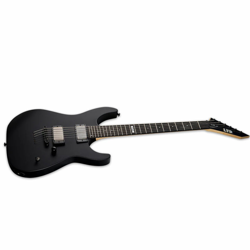 LTD Jeff Ling Signature JL-600 Electric Guitar, Satin Black, Alder Body, Macassar Ebony Fingerboard, EMG Pickups, 24 Extra-Jumbo Frets — view 3