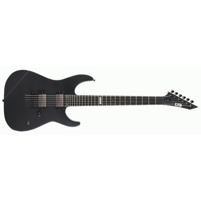 LTD Jeff Ling Signature JL-600 Electric Guitar, Satin Black, Alder Body, Macassar Ebony Fingerboard, EMG Pickups, 24 Extra-Jumbo Frets