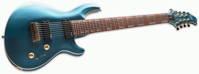 ESP LTD Javier Reyes JR-208 8-String Baritone Guitar Pelham Blue — view 4