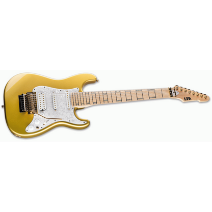 ESP LTD Javier Reyes JRV-8 8-String Guitar Metallic Gold with Hardshell Case — view 3