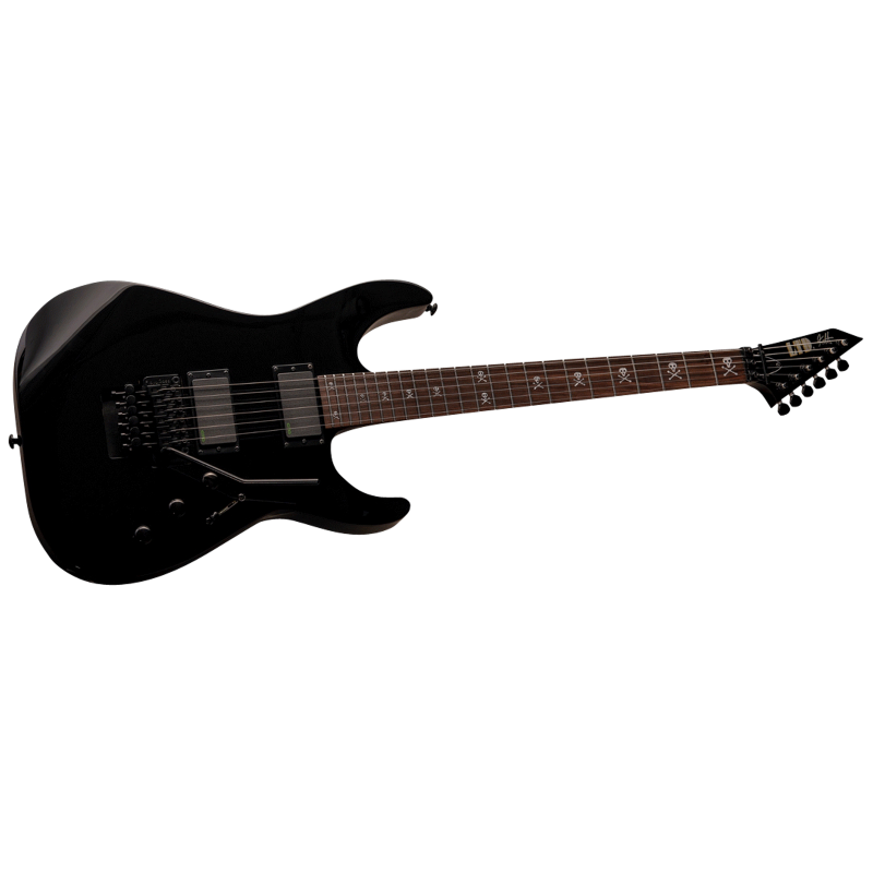 LTD KH-602 Kirk Hammett Signature Guitar with Floyd Rose Bridge and EMG Pickups, Black Finish — view 3