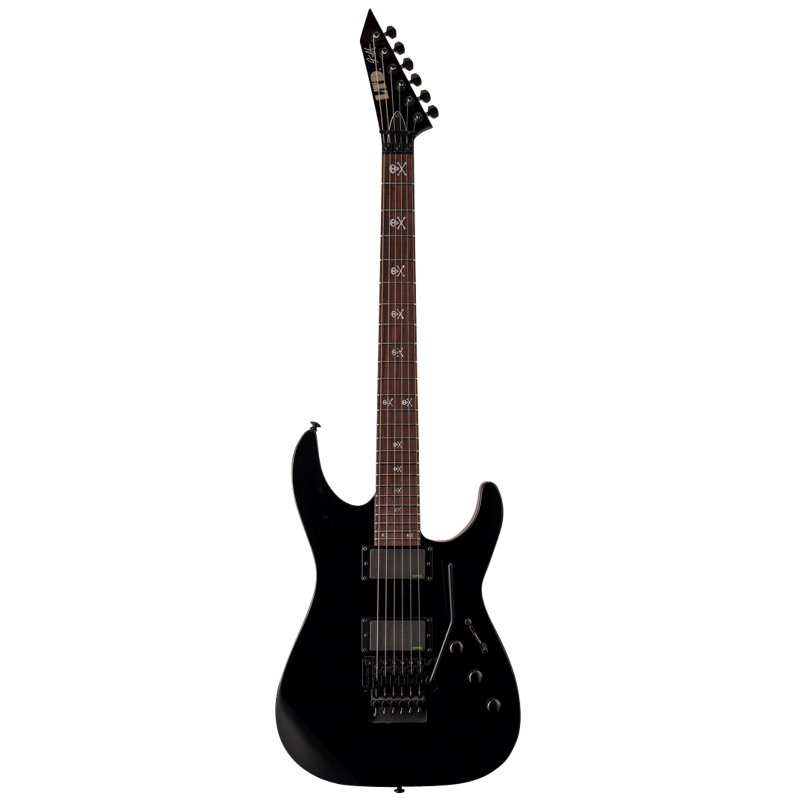LTD KH-602 Kirk Hammett Signature Guitar with Floyd Rose Bridge and EMG Pickups, Black Finish