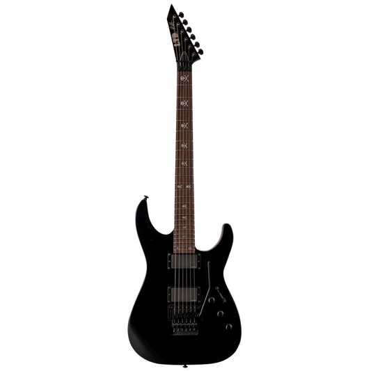 LTD KH-602 Kirk Hammett Signature Guitar with Floyd Rose Bridge and EMG Pickups, Black Finish
