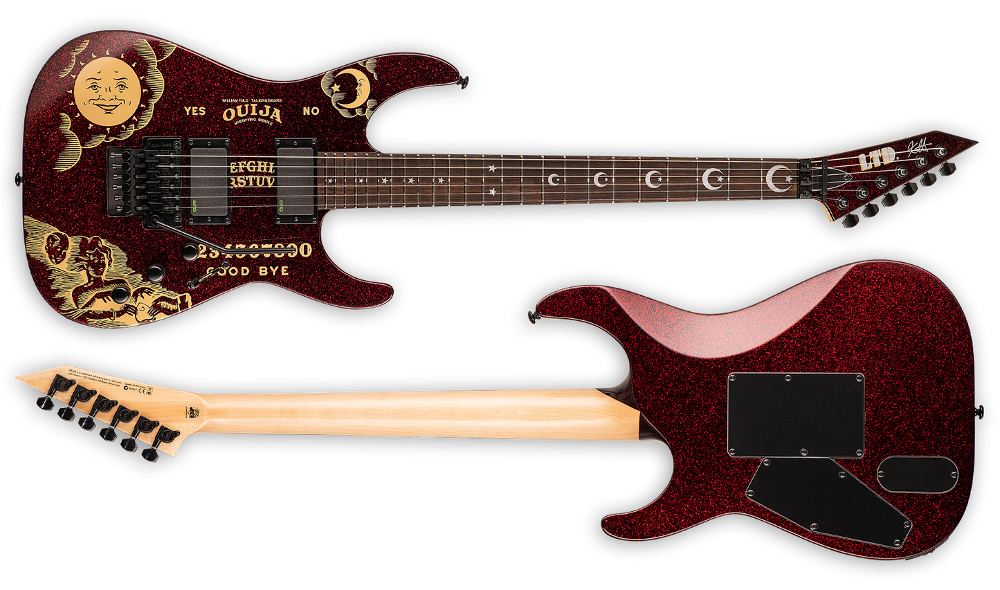 ESP LTD Kirk Hammett Ltd Ed Ouija Red Sparkle Signature Electric Guitar