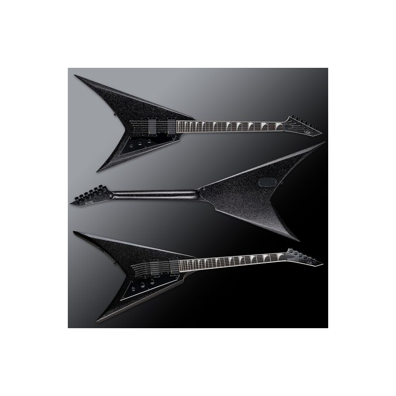 ESP LTD Kirk Hammett KH-V Black Sparkle Electric Guitar with Hardshell Case — view 3