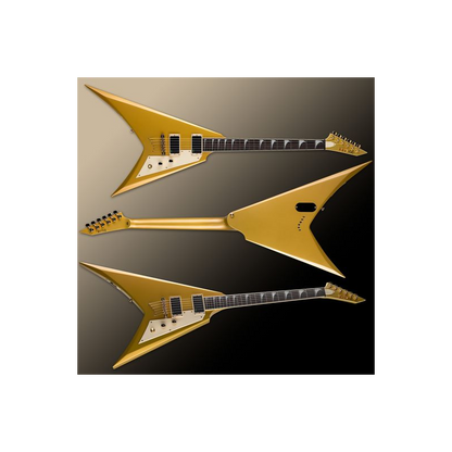 ESP LTD Kirk Hammett KH-V Gold Sparkle Electric Guitar with Case — view 3