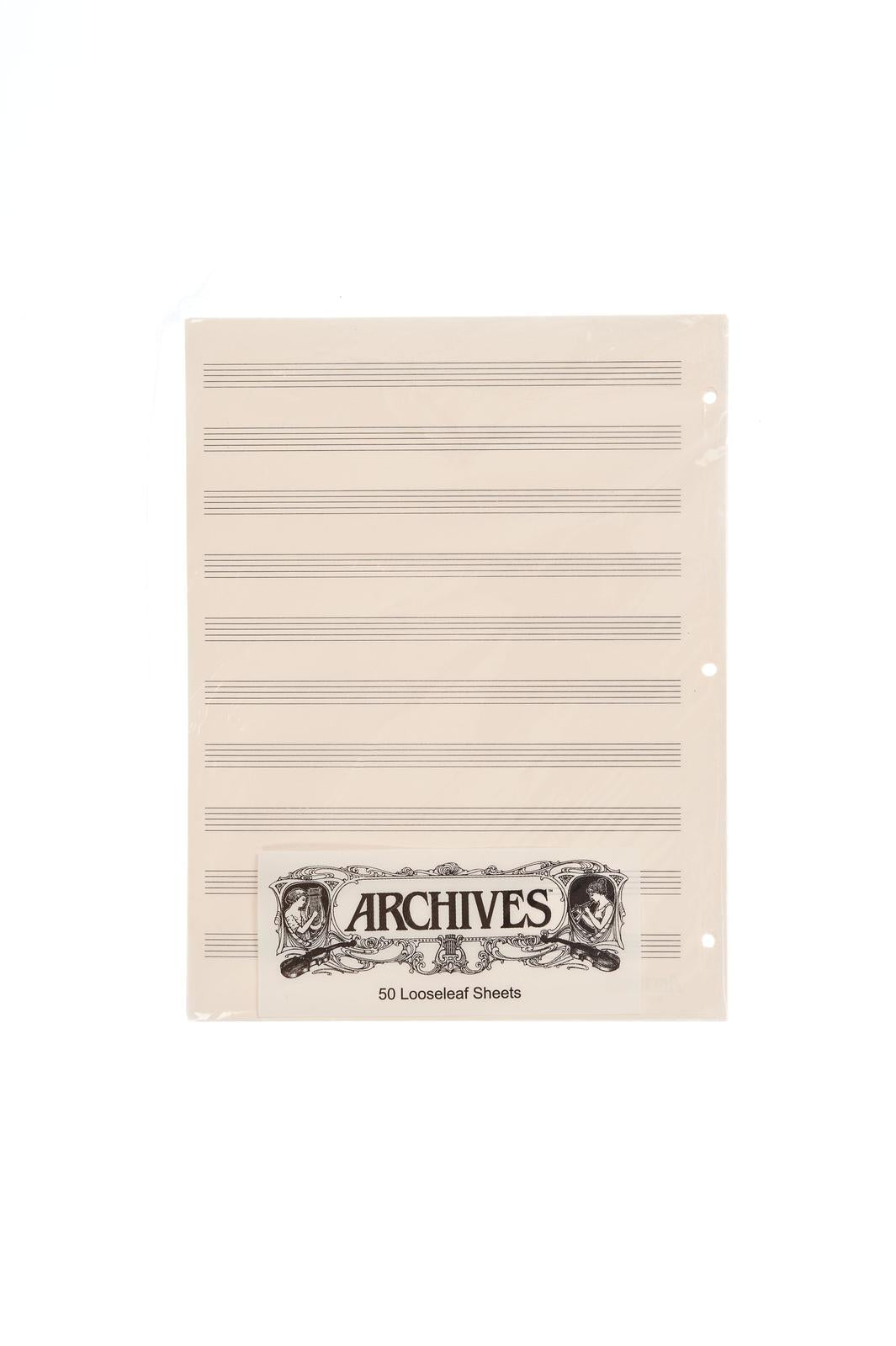 Archives Looseleaf Manuscript Paper, 10 Stave, 50 Pages Book