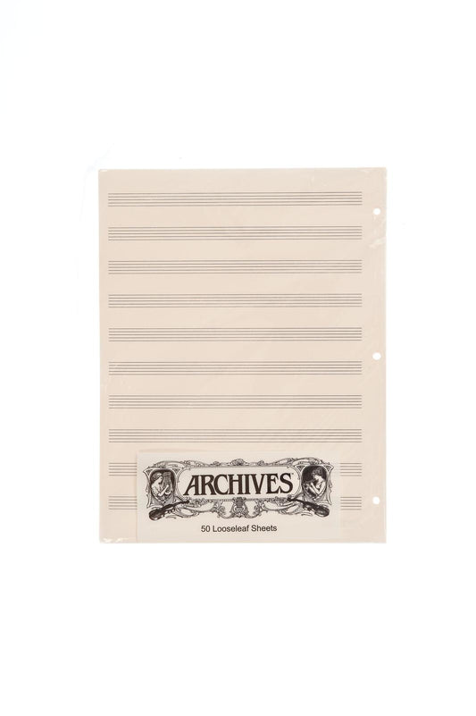 Archives Looseleaf Manuscript Paper, 10 Stave, 50 Pages Book