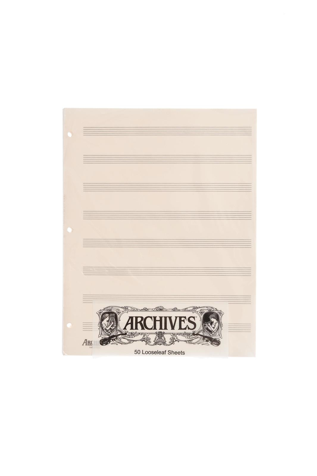 Archives Looseleaf Manuscript Paper, 8 Stave, 50 Pages Book