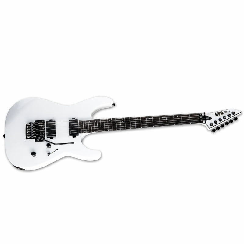 LTD M-1000 Snow White Electric Guitar with Fishman Fluence Humbuckers and Floyd Rose Bridge — view 3