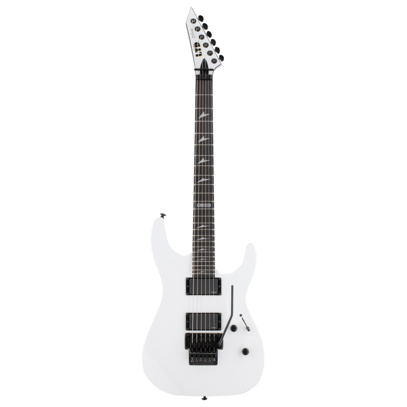 LTD M-1000 Snow White Electric Guitar with Fishman Fluence Humbuckers and Floyd Rose Bridge