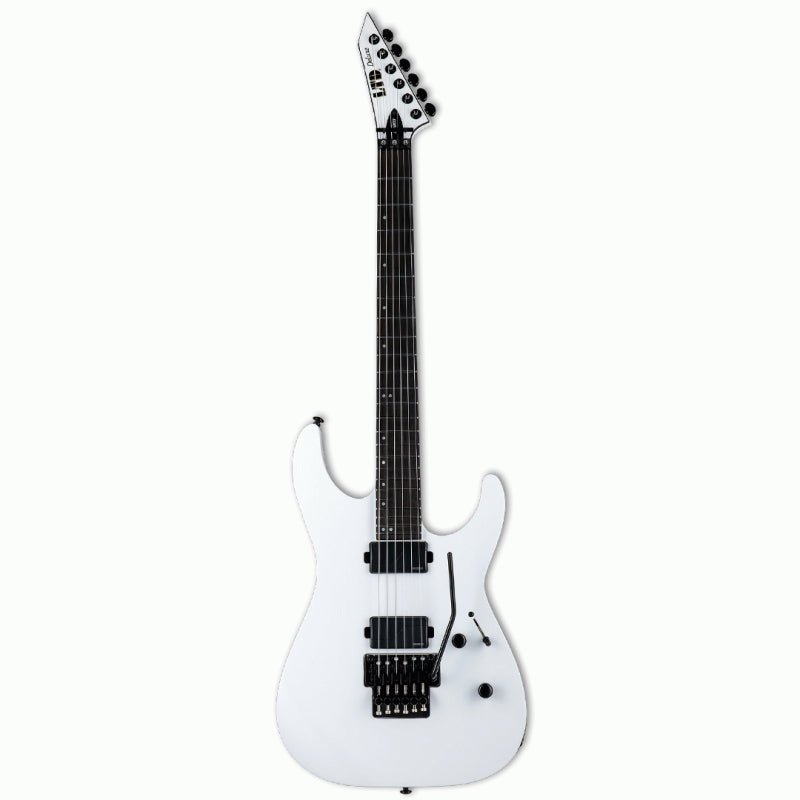 LTD M-1000 Snow White Electric Guitar with Neck-Thru Construction and Fishman Fluence Humbuckers