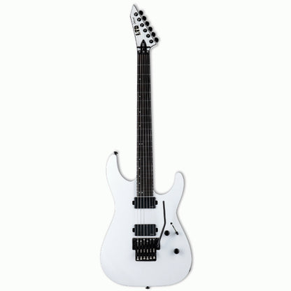 LTD M-1000 Snow White Electric Guitar with Neck-Thru Construction and Fishman Fluence Humbuckers
