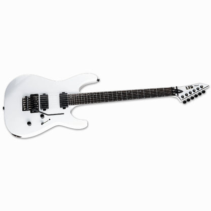 LTD M-1000 Snow White Electric Guitar with Neck-Thru Construction and Fishman Fluence Humbuckers — view 3