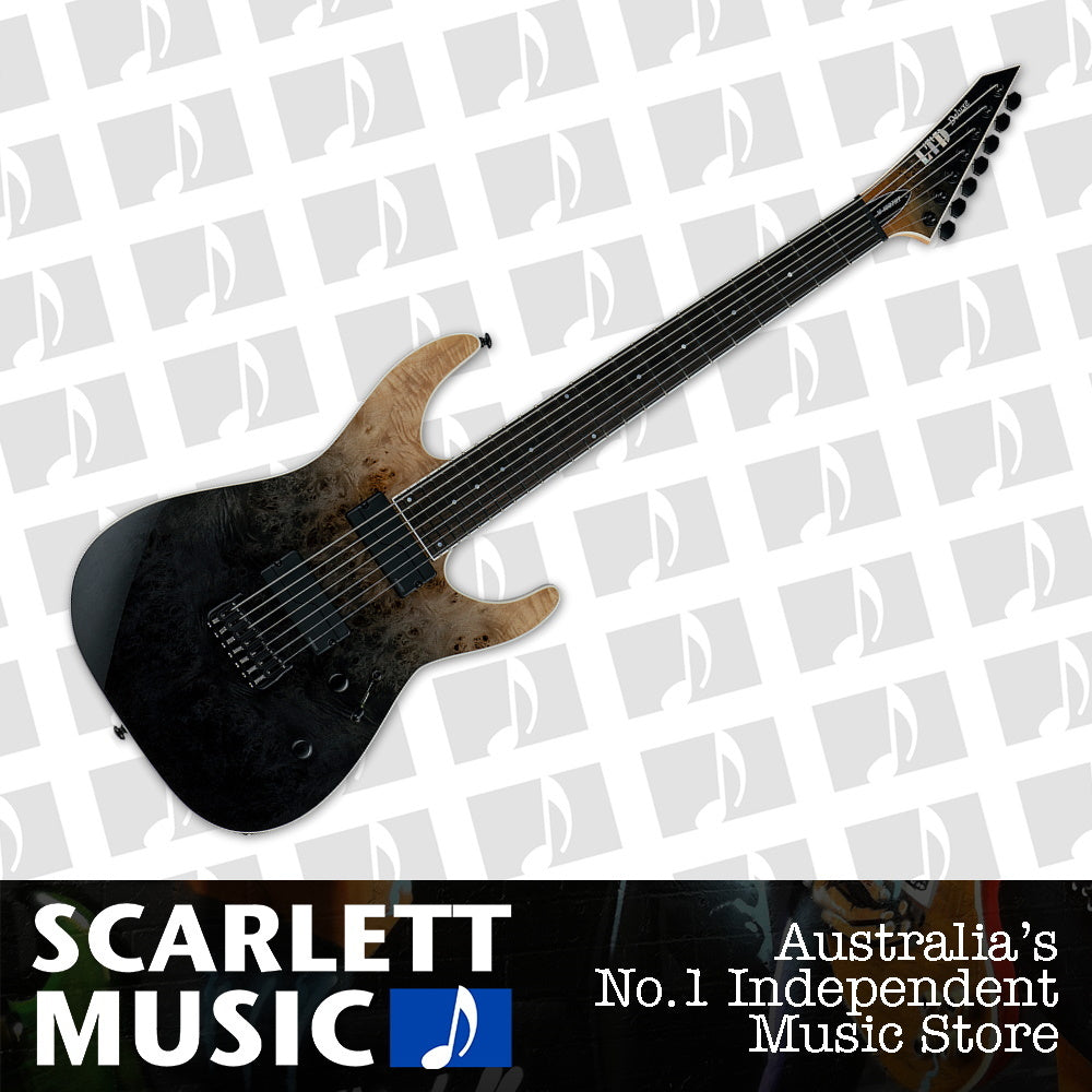 ESP LTD M-1007HT 7 String Electric Guitar Black Natural Fade — view 2