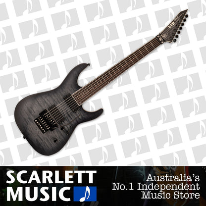 ESP LTD M-1007FR 7 String Electric Guitar See Thru Black Sunburst Satin — view 2