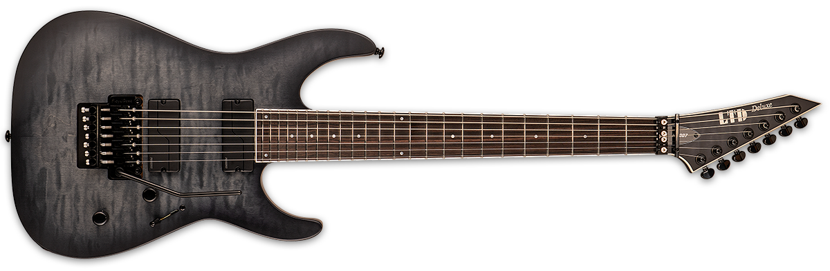 ESP LTD M-1007FR 7 String Electric Guitar See Thru Black Sunburst Satin