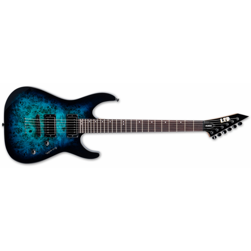 ESP LTD M-200DX NT Blue Burst Electric Guitar with Roasted Maple Neck and ESP LH-150 Pickups