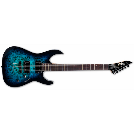 ESP LTD M-200DX NT Blue Burst Electric Guitar with Roasted Maple Neck and ESP LH-150 Pickups