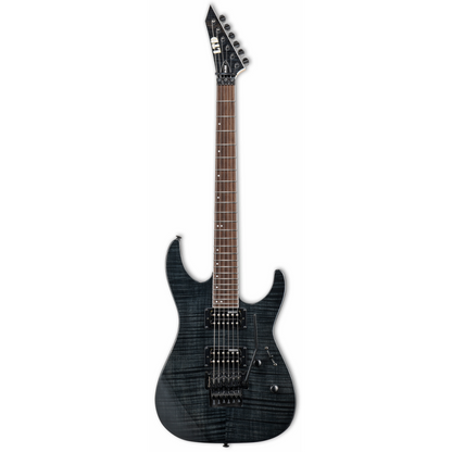 LTD M-200 FM Electric Guitar - Black Finish, Mahogany Body, Maple Neck, Roasted Jatoba Fingerboard, 24 Extra-Jumbo Frets, ESP Designed Pickups