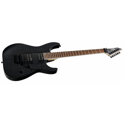 LTD M-200 FM Electric Guitar - Black Finish, Mahogany Body, Maple Neck, Roasted Jatoba Fingerboard, 24 Extra-Jumbo Frets, ESP Designed Pickups — view 3