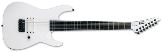 ESP LTD M-7 Arctic Metal Series Baritone Electric Guitar Snow White Satin