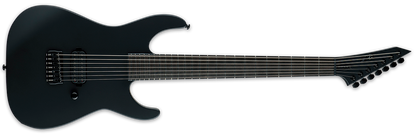 ESP LTD Black Metal Series M-7HT Baritone Electric Guitar Black Satin