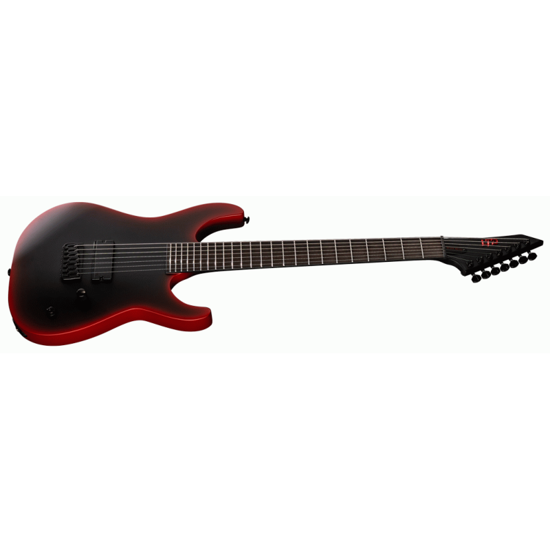ESP LTD M7 Black Metal Red Satin Electric Guitar — view 2