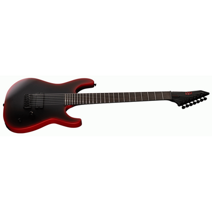 ESP LTD M7 Black Metal Red Satin Electric Guitar — view 2