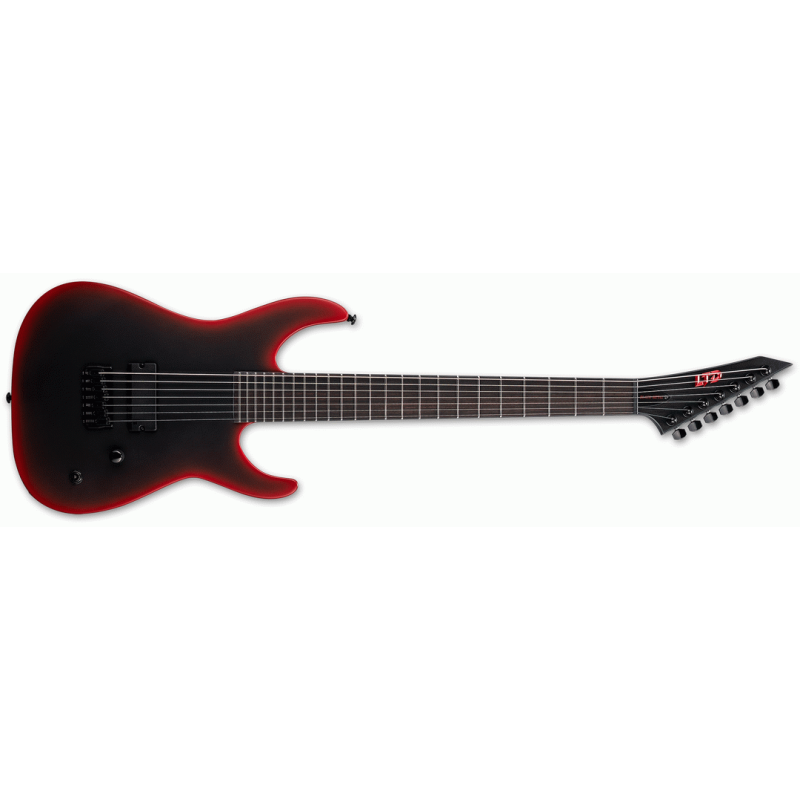 ESP LTD M7 Black Metal Red Satin Electric Guitar — view 4