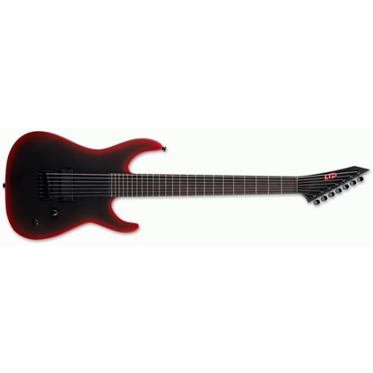 ESP LTD M7 Black Metal Red Satin Electric Guitar — view 4