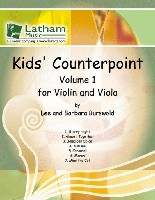 Kids' Counterpoint Vol 1 for Violin/Viola - String Duo by Barbara & Lee Burswold, 1 Page, Latham Music