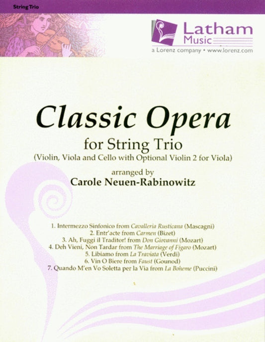 Classic Opera For String Trio Parts Book
