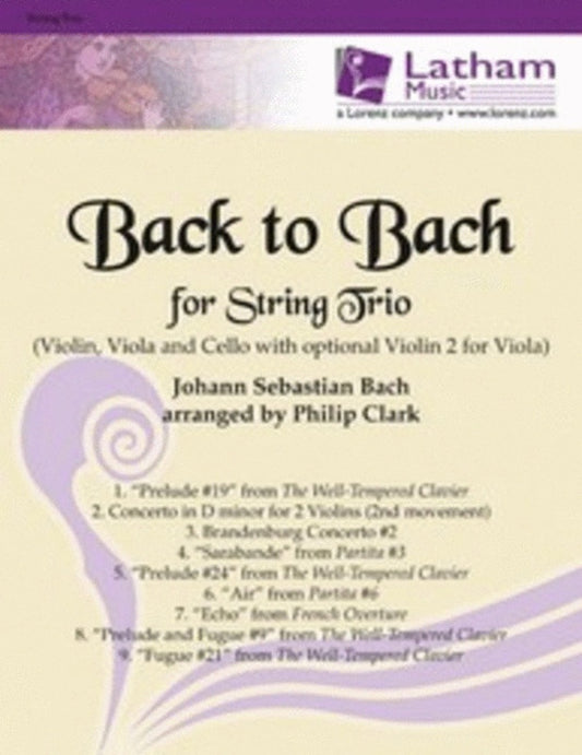 Back To Bach For String Trio Score/Parts Book