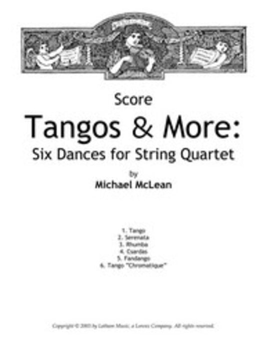 Tangos And More 6 Dances String Quartet Score Book