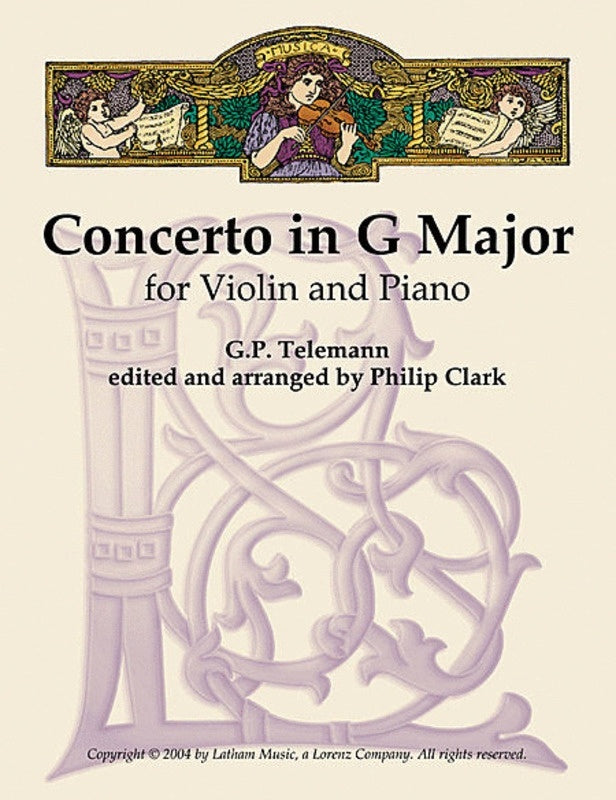 Concerto G Arr Clark Violin/Piano Book