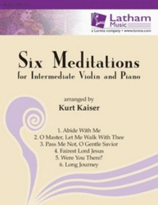 Six Meditations Arr Kaiser Intermediate Violin Piano Book