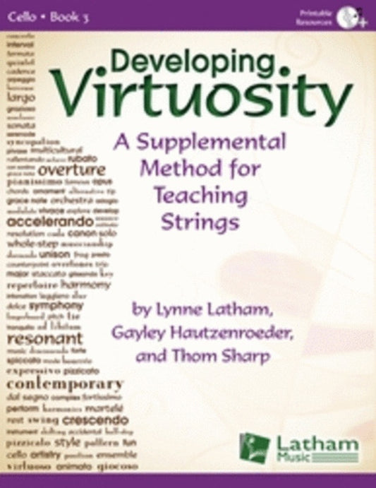 Developing Virtuosity Book 3 Cello Book/CD Book