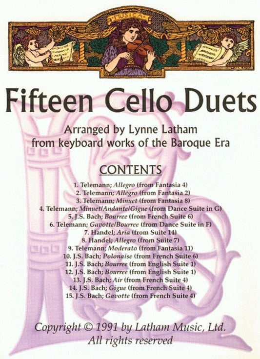 Duets 15 2 Cello Arr Latham