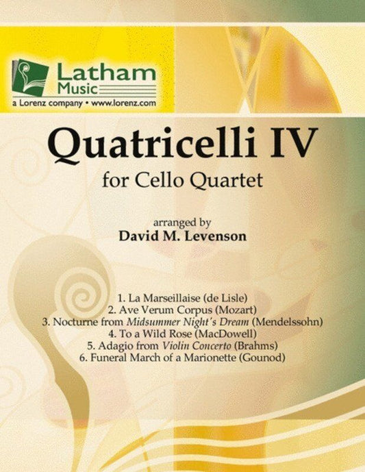 Quatricelli Vol 4 for Cello Quartet Arranged by Levenson SC/PTS